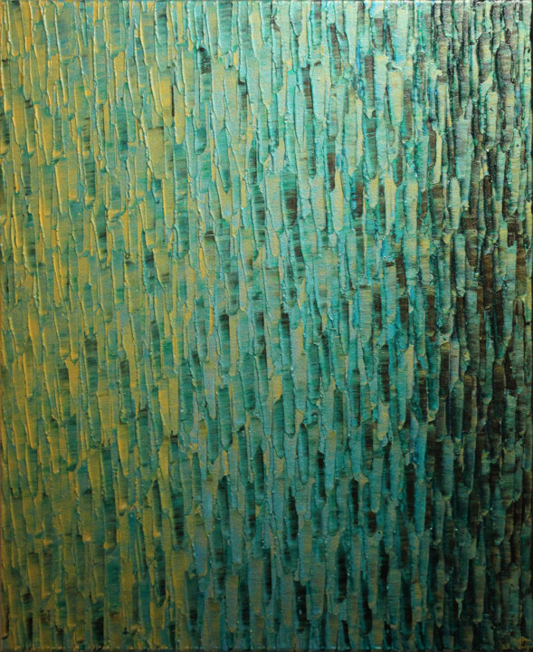 Peinture intitulée "Fondu couleur or al…" par Jonathan Pradillon, Œuvre d'art originale, Acrylique Monté sur Châssis en bois