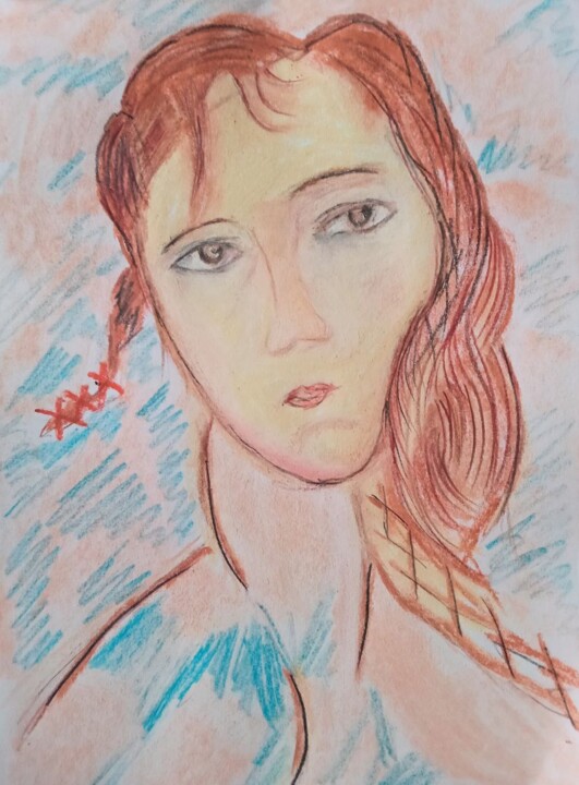 Dessin intitulée "woman b" par Jora Poshytilo, Œuvre d'art originale, Crayon