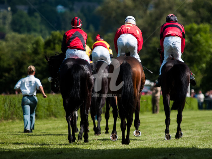Fotografia zatytułowany „HORSE RACING FIN” autorstwa Jorg Becker, Oryginalna praca