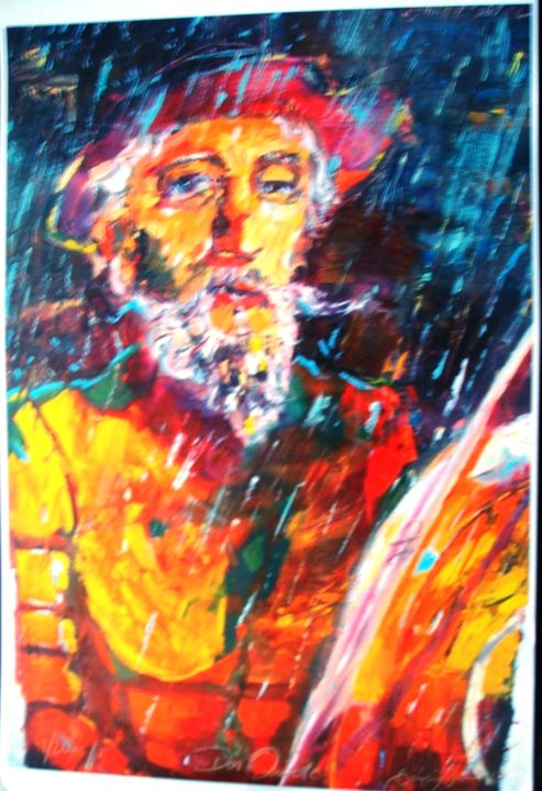 Painting titled "The Quijote" by Jorge Garcia, Original Artwork, Oil