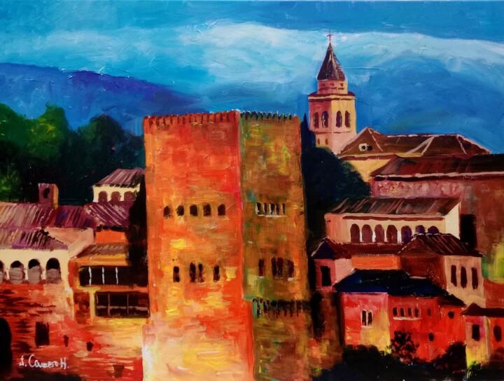 绘画 标题为“Alhambra. Granada.…” 由Jose Camero Hernandez, 原创艺术品, 丙烯