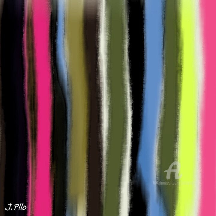 Digital Arts titled "verticales 2" by Joseph Pllo, Original Artwork, Digital Painting