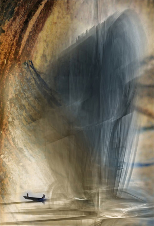Digitale Kunst getiteld "Géant des mers" door Josiane Chevalier, Origineel Kunstwerk, Digitaal Schilderwerk