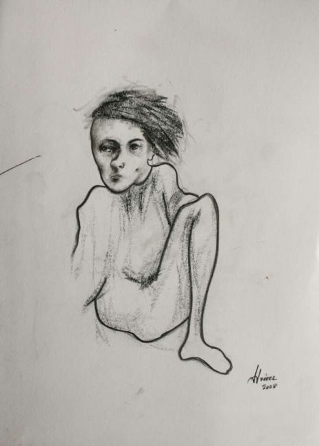 Dessin intitulée "Sans titre" par Joshua, Œuvre d'art originale