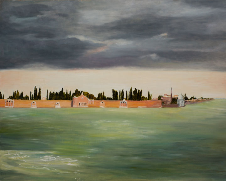 Peinture intitulée "Venise, l'île des m…" par Isabelle Jourdain, Œuvre d'art originale