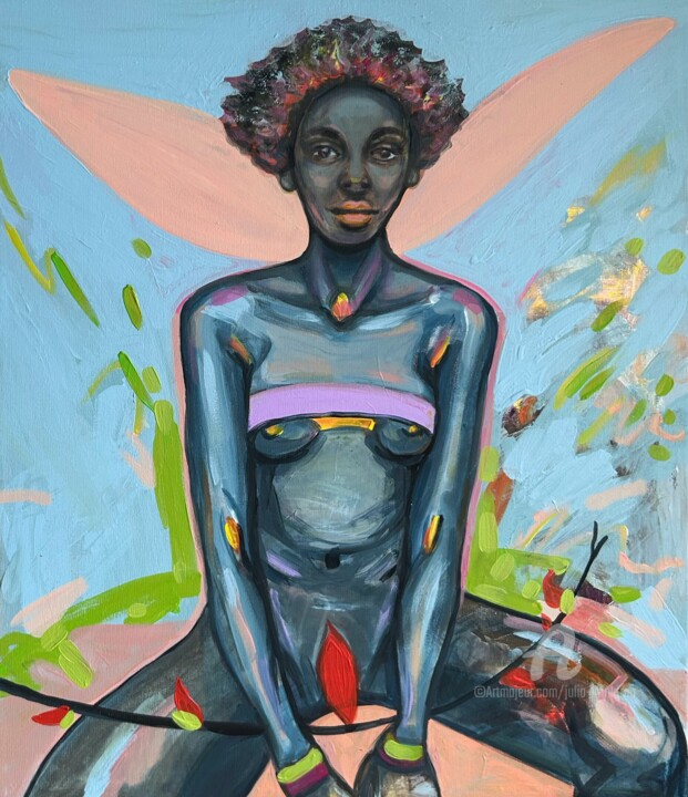 Female body silhouette, original painting, Acrylic on Canvas, buy