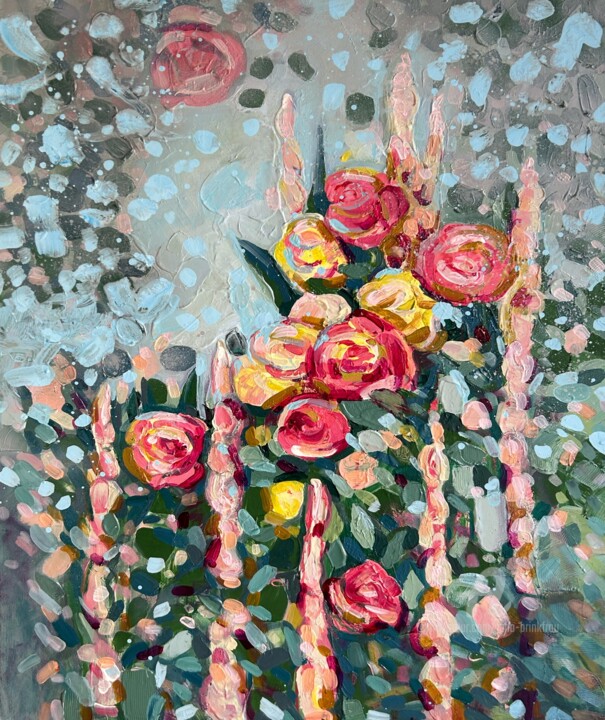 Peinture intitulée "Flowers painting" par Julia Brinkfrau, Œuvre d'art originale, Acrylique