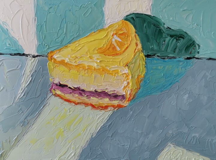 Painting titled "A piece of cake. It…" by Julia Musina, Original Artwork, Oil