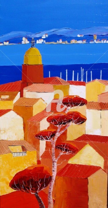 Peinture intitulée "" Saint Tropez Fauv…" par Julie Pioch, Œuvre d'art originale, Huile