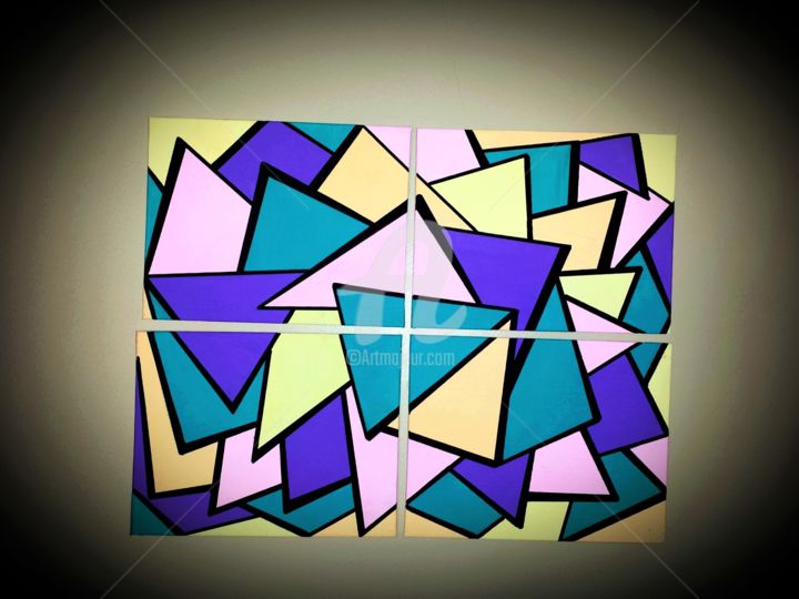 Painting titled "Puzzle First" by Julie Tosatto, Original Artwork, Acrylic