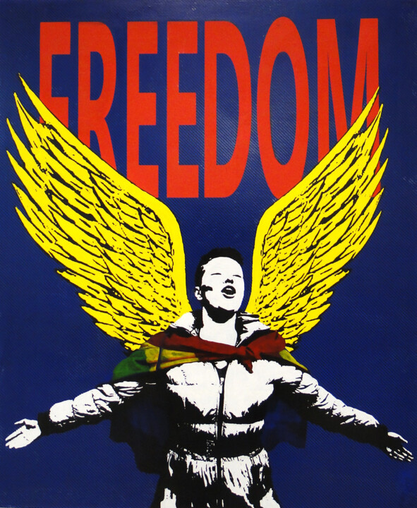 Peinture intitulée "FREEDOM" par Julio De Gracia, Œuvre d'art originale, Acrylique