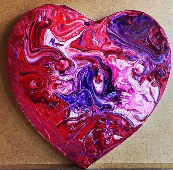 Картина под названием "In love" - Jurgen Jabouille, Подлинное произведение искусства, Акрил