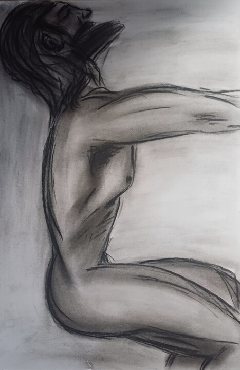 Drawing titled "choice" by Juri Vassiljev, Original Artwork, Charcoal