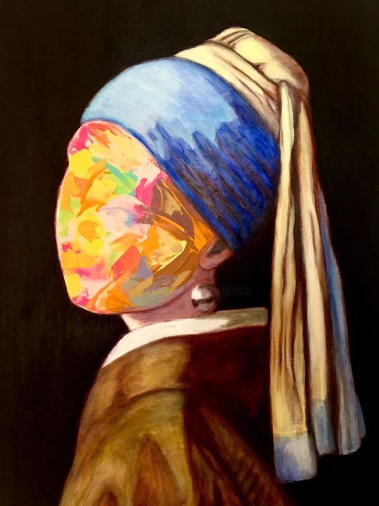 Study "Girl With A Pearl" De Vermeer, Ζωγραφική από Jy Rendo | Artmajeur