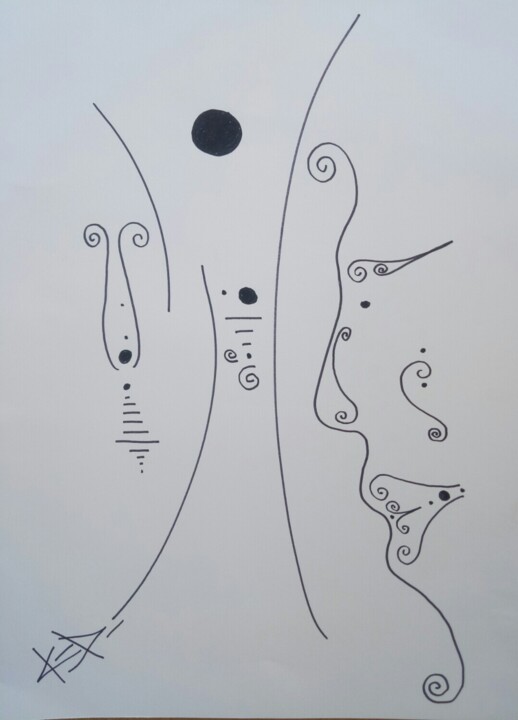 Drawing titled "sans titre" by Kamalitto, Original Artwork, Marker