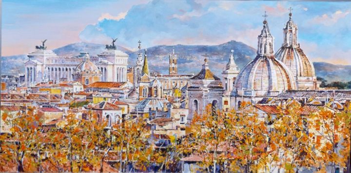 Pintura intitulada "Roma" por Katya Andreeva, Obras de arte originais
