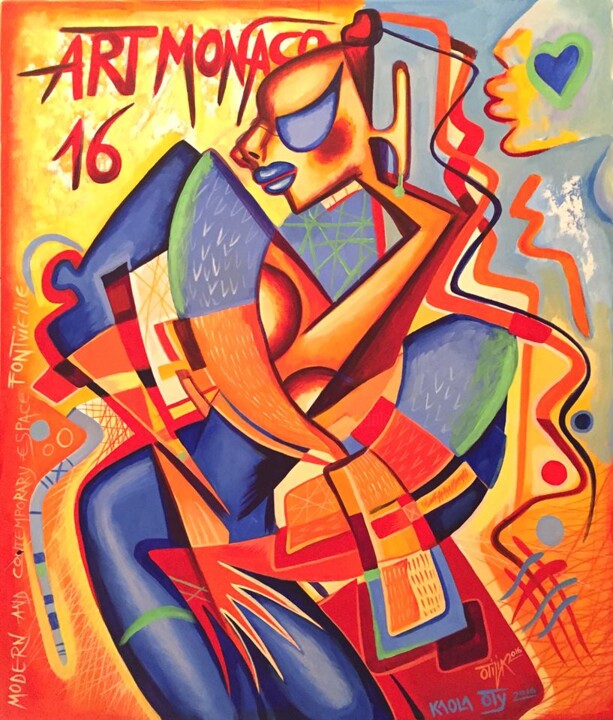 Malerei mit dem Titel "Kaola artist to Art…" von Kaola Oty, Original-Kunstwerk