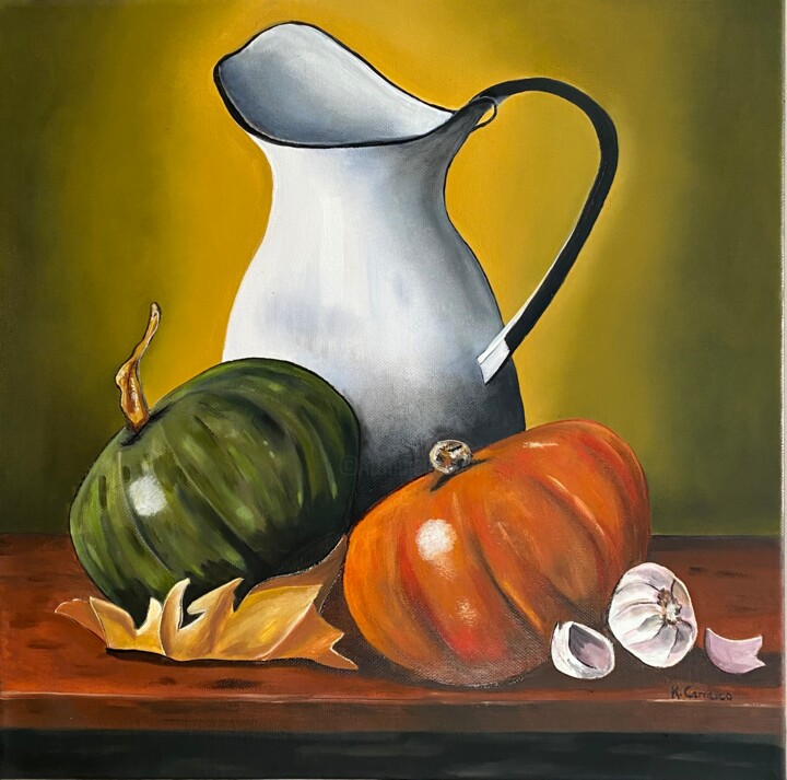 Peinture intitulée "Esprit d’automne" par Karine Carrasco, Œuvre d'art originale, Huile