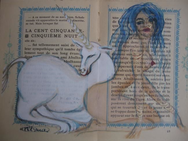 Diseño titulada ""La femme à la lico…" por Mireille Rossier, Obra de arte original