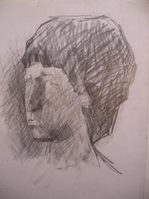 Diseño titulada ""portrait d'après u…" por Mireille Rossier, Obra de arte original
