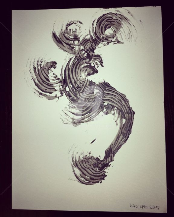 Tekening getiteld "Scorpion ©" door Kasiopea, Origineel Kunstwerk, Acryl