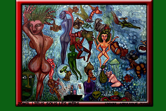 Peinture intitulée "tableau-20mille-lie…" par Margarida Viegas (kassistys), Œuvre d'art originale, Acrylique