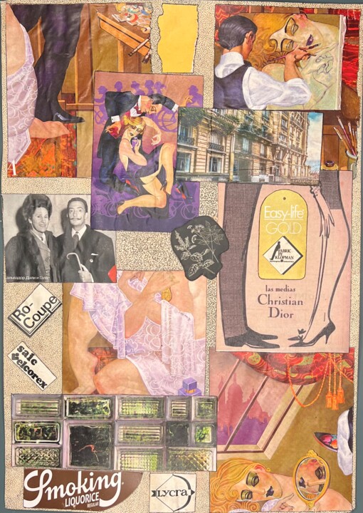 Collages intitulée "Good, Old-Fashioned" par Kat Shevchenko, Œuvre d'art originale, Collages