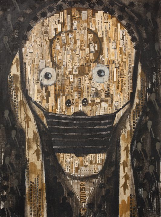 Pintura intitulada "Scream 2020" por Katia Shchepina, Obras de arte originais, Acrílico