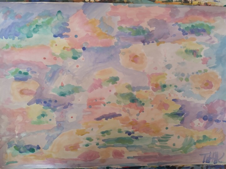 Pintura intitulada "Springtime" por Katalin Tóth, Obras de arte originais, Aquarela