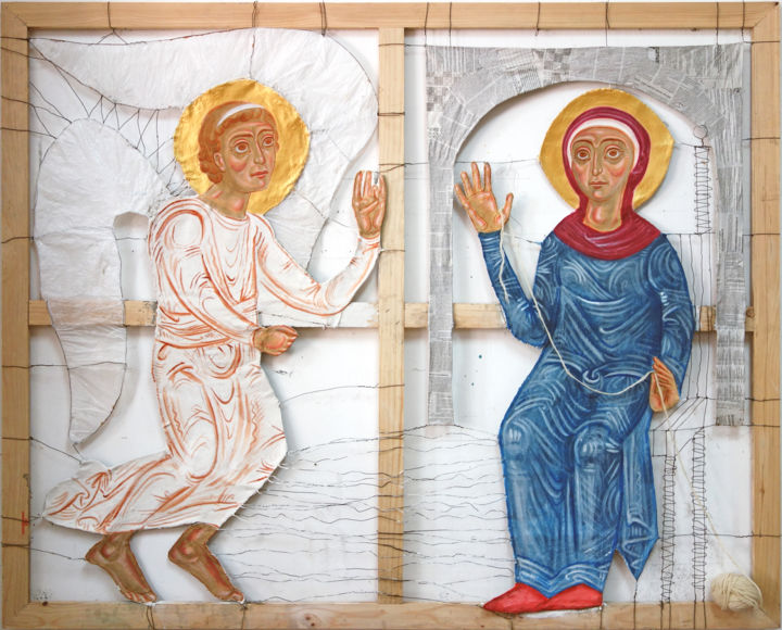 Pintura intitulada "The Annunciation" por Katarina Fajgelj, Obras de arte originais, Outro