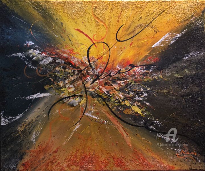 Peinture intitulée "Lumière sorti du ch…" par Kate_art, Œuvre d'art originale, Acrylique