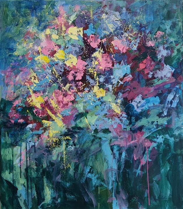 Peinture intitulée "STOLEN SPRING 8" par Kateryna Solodka (Katia Solodka), Œuvre d'art originale, Acrylique Monté sur Châssi…