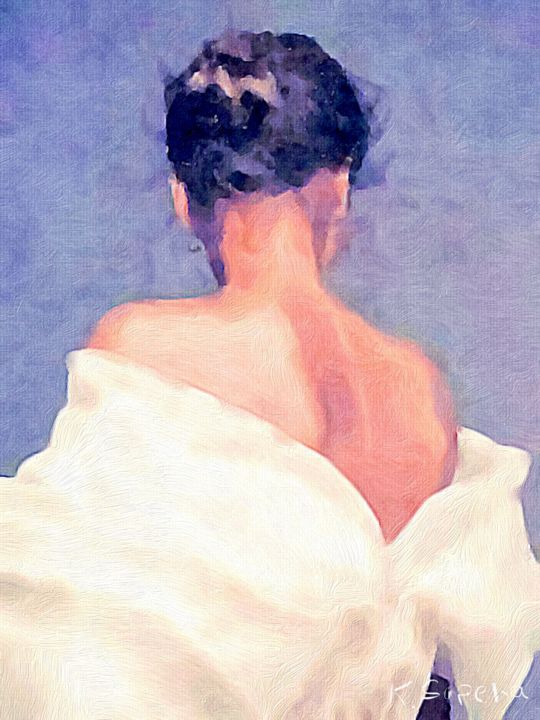 Malerei mit dem Titel "Cold shoulders" von Kath Sapeha, Original-Kunstwerk, Acryl