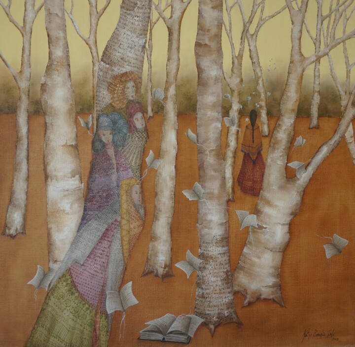 Pintura intitulada "Gabriel Garcia Marq…" por Katy Becchia Sala, Obras de arte originais, Óleo Montado em Armação em madeira