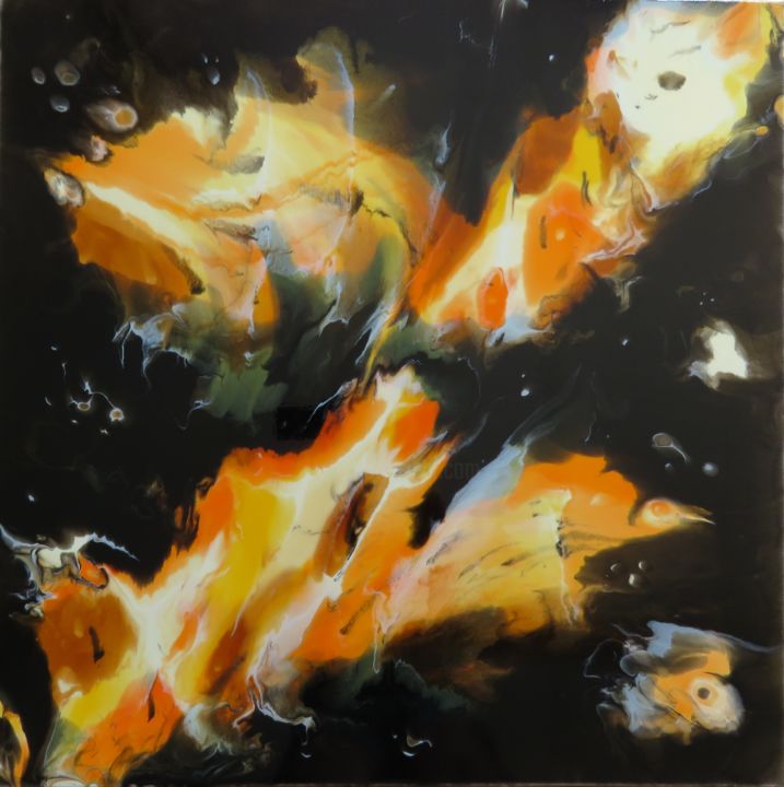 Pintura intitulada "Falling from the st…" por Katy Létourneau, Obras de arte originais, Acrílico