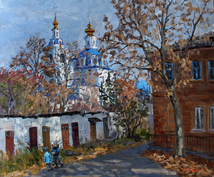 Pintura intitulada "Сергиево-Казанский…" por Ekaterina Kizilova, Obras de arte originais, Óleo