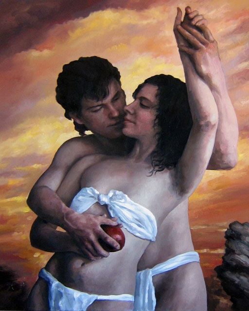 Pintura intitulada "touch" por Victor Ka, Obras de arte originais, Óleo