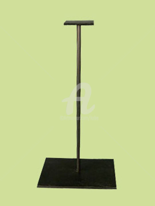 Sculpture titled "Socle en Fer pour v…" by Kebe, Original Artwork, Metals