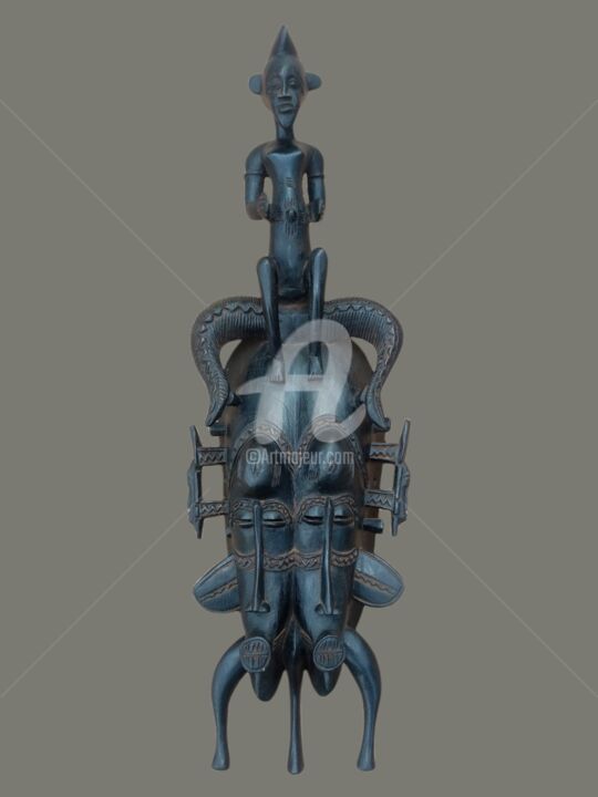 Скульптура под названием "Masque Senoufo  art…" - Kebe, Подлинное произведение искусства, Дерево