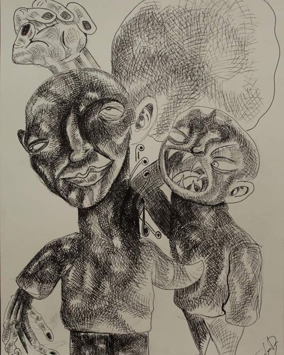 Drawing titled "img-20190424-102655…" by Ilhami Tunc Gencer, Original Artwork, Ink