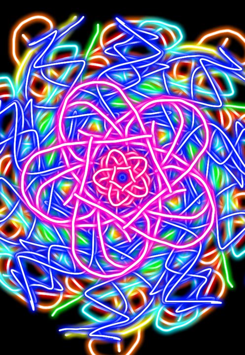 Digital Arts titled "flower glow!" by Kkwolf Spina, Original Artwork, 2D Digital Work