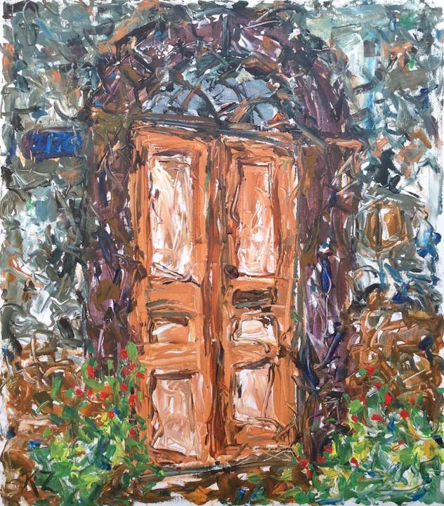 House No 2170 Painting By Khalid Alzayani Artmajeur