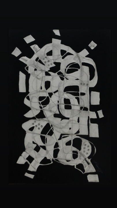Pintura titulada "Sans titre p" por Khalil Boubekri, Obra de arte original, Acrílico Montado en Bastidor de camilla de madera
