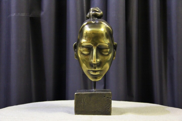 Sculpture intitulée "Ballerina head. Scu…" par Zaza Kharabadze, Œuvre d'art originale, Bronze