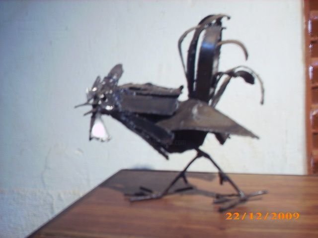 雕塑 标题为“LE COQ” 由Kienou, 原创艺术品, 金属