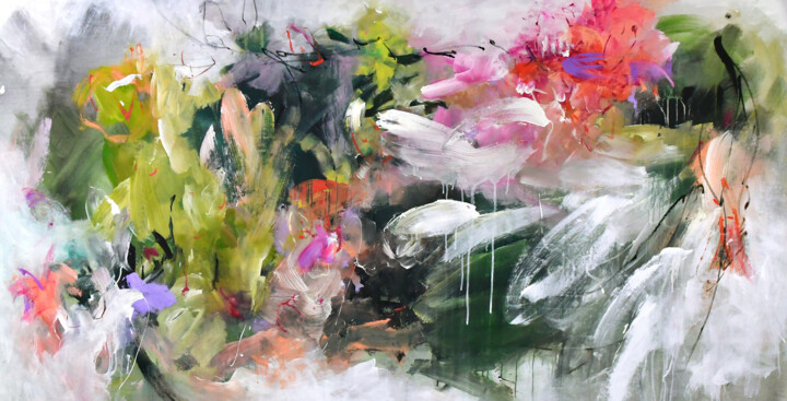 Peinture intitulée "My paradise is here" par Kirsten Handelmann, Œuvre d'art originale, Acrylique