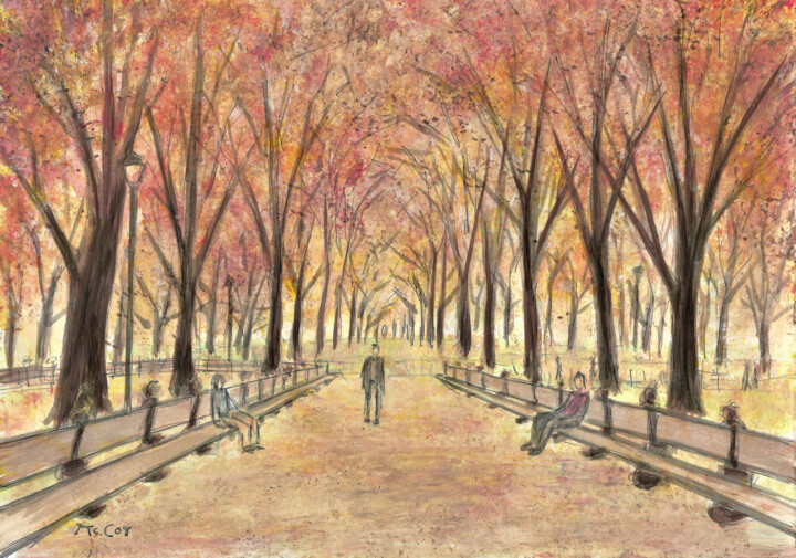 "An Autumn Afternoon…" başlıklı Resim Kirstin Mccoy tarafından, Orijinal sanat, Akrilik