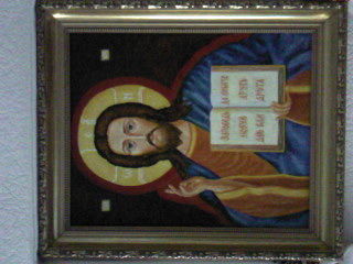 Peinture intitulée "икона Исуса Христа" par Bush, Œuvre d'art originale