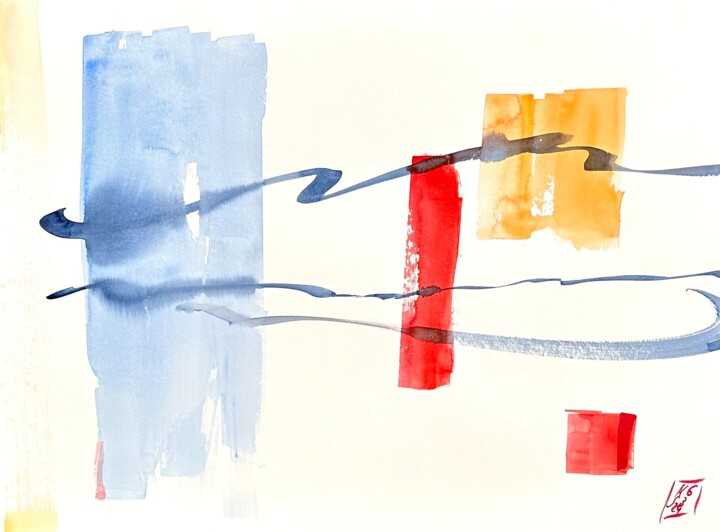 Painting titled "sooner and later X" by Klaus Stieghorst (KS), Original Artwork, Watercolor