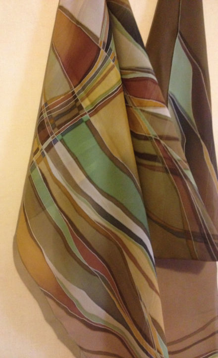 Arte textil titulada "Handkerchief batik…" por Lidia Cravcenco, Obra de arte original, Tela